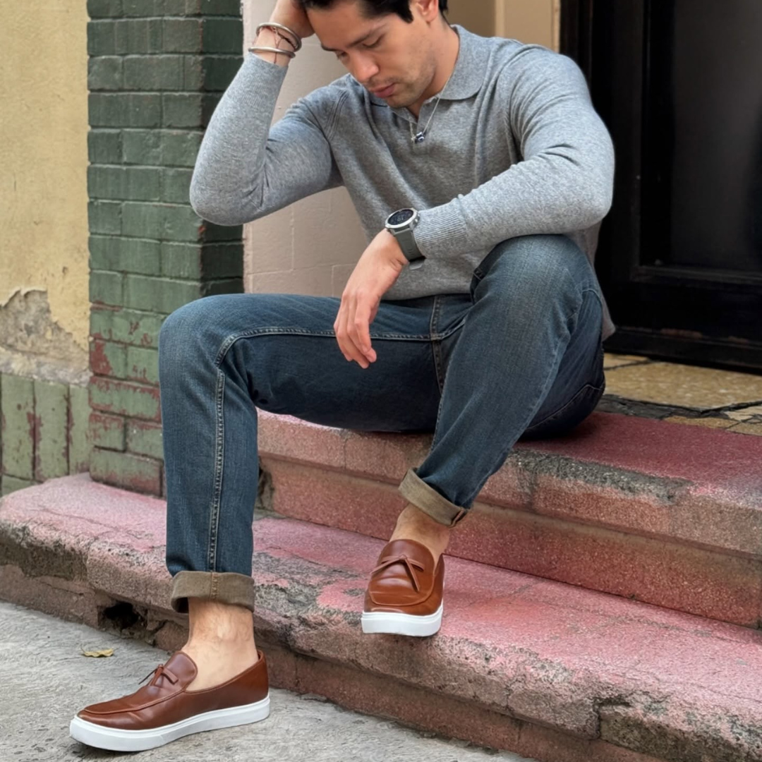Mocassins Urbanos de Couro para Homem