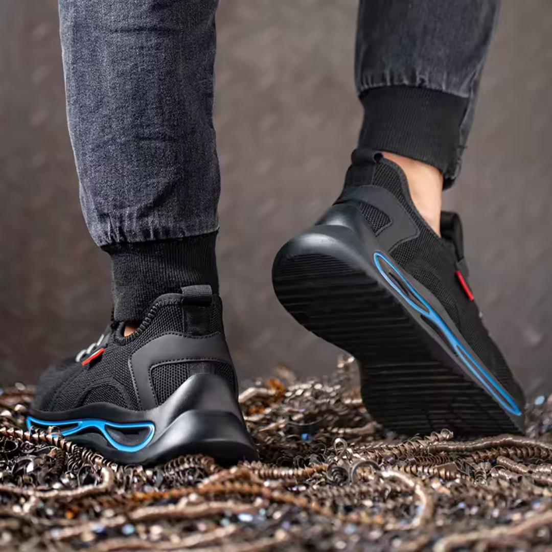 Sapatos de Segurança com Biqueira de Aço e Resistentes ao Impacto para Homem