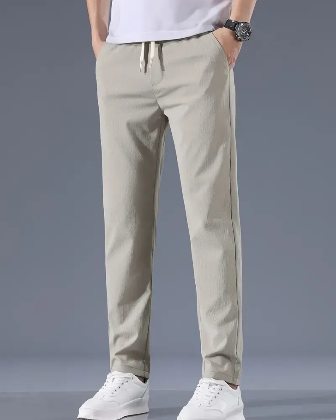 Calça Confortável Masculina com Tecido Antirrugas