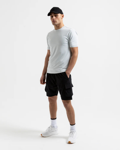 Calção Cargo Masculino Estilo Urbano em Preto